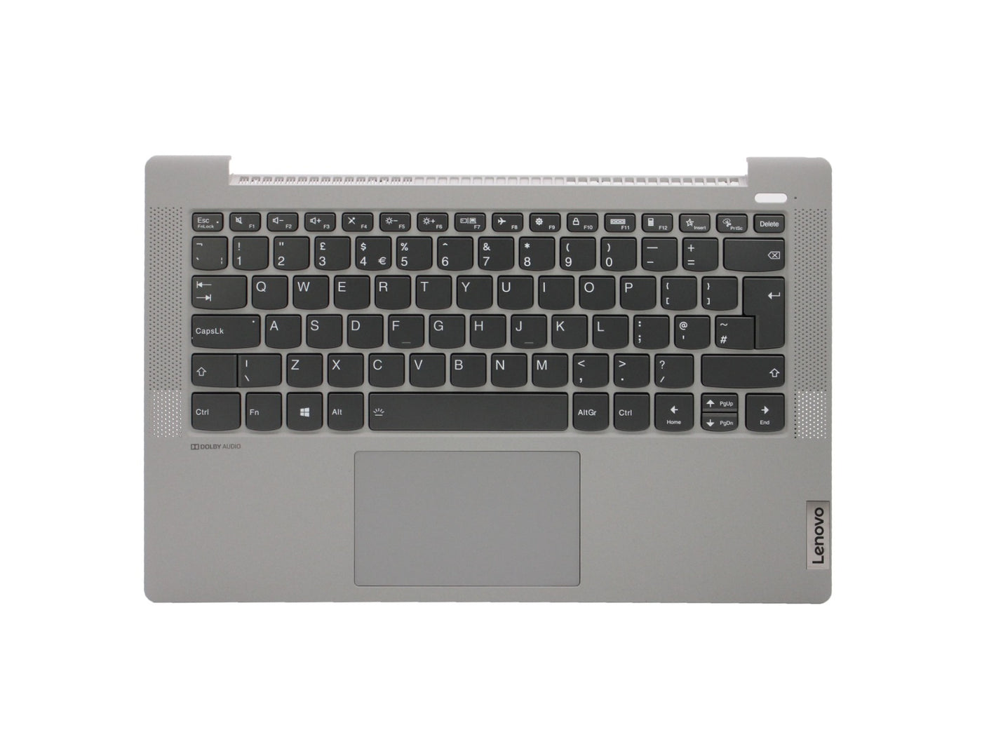 Lenovo Ideapad 5-14IIL05 ( TYPE 81YH ) Silver Palmrest Upper Backlit Bezel Touchpad UK Laptop Replacement Keyboard