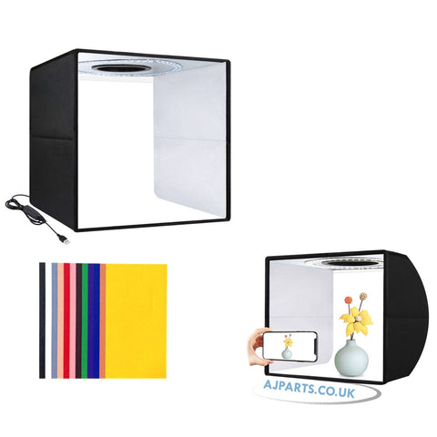 Portable Photo Studio Light Box Photography LED Mini Light Tent or Backdrop Frame Small 25 Cm