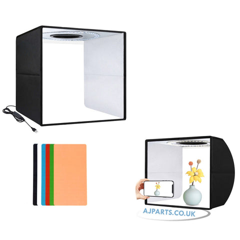 Portable Photo Studio Light Box Photography LED Mini Light Tent or Backdrop Photography Frame Medium 30 Cm