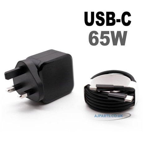 Samsung Galaxy Book Pro NP950XDB 65W USB-C PD Black Wall Plug AJP Replacement Charger