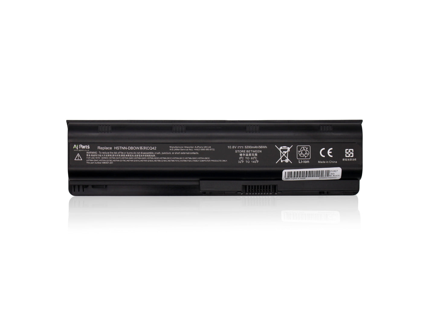 HP HSTNN-DB0W JC042 10.8V 5200mAh 6-Cell Replacement AJP Laptop Battery
