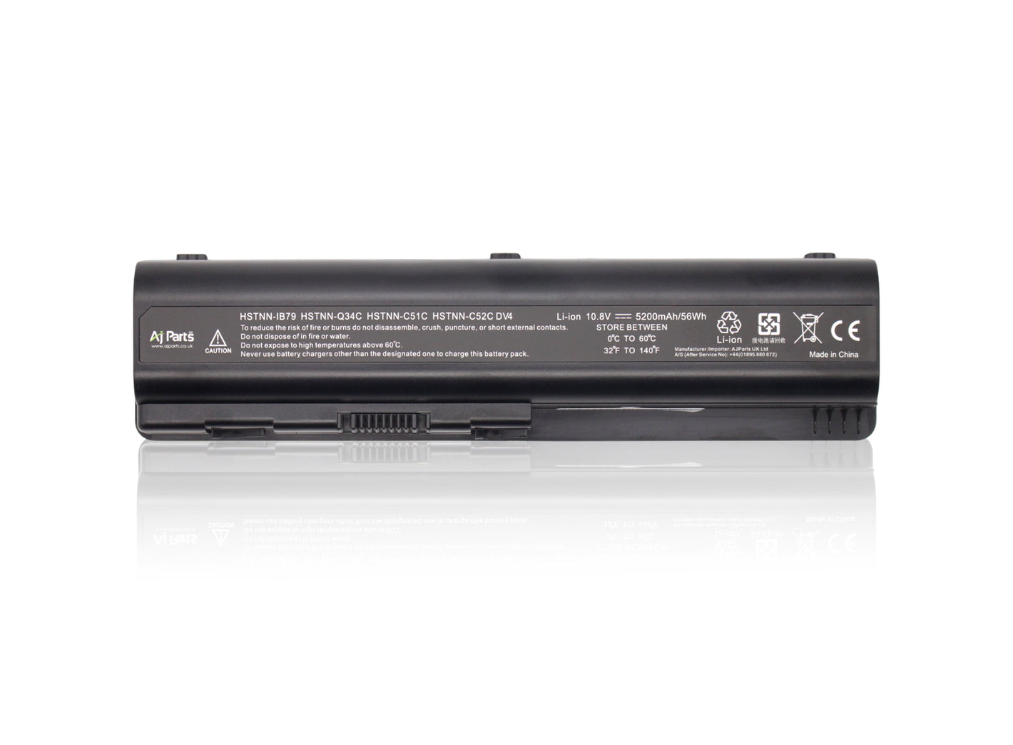 HP DV4 DV4-4-3S2P 10.8V 5200mAh 6-Cell Replacement AJP Laptop Battery