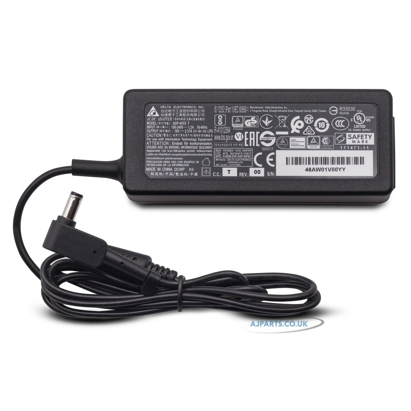 Acer Extensa 15 EX215-51G-38J7 45W 5.5mm x 1.7mm Tip Compatible Delta Laptop AC Adapter Charger