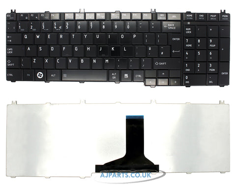 Toshiba C650 L655 L670 UK Layout Non-Backlit Replacement Laptop Keyboard Black