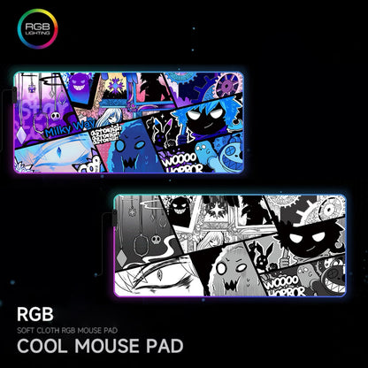 Gaming Mouse Pad, Large Extended Glowing Led Mousepad with USB 900MM x 400MM