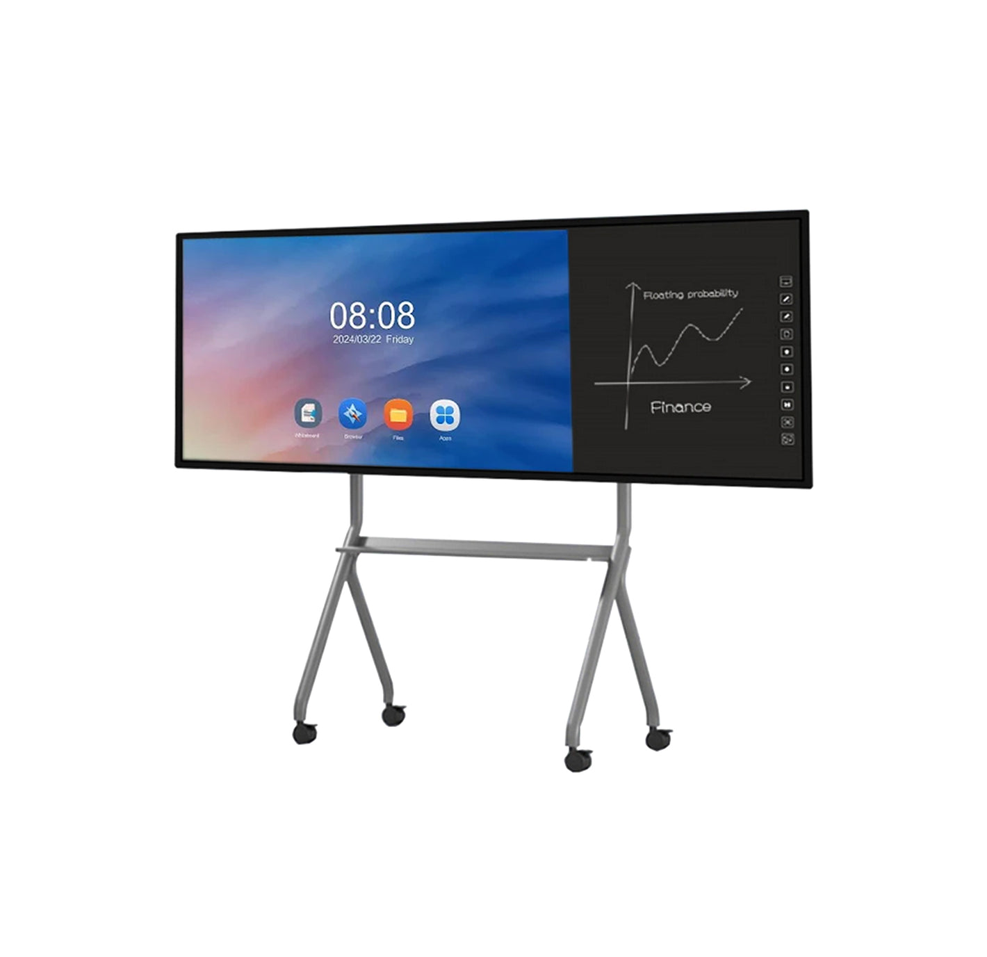 65“ Interactive Liquid Crystal Display + 43“ OC Writing Board | for Classroom and Business, Remote Meeting, Interactive Screen, Smart Whiteboard, Office or School