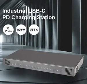 800W 16-Port USB-C Charging Station – High-Power PD3.0 & QC5 Fast Charging