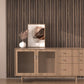 Acoustic Wood Slat Wall Panel - 240cm x 60cm - Walnut Colour