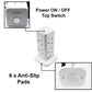 2 Meter Extension Lead with USB Slot Electric 4 Socket Power Cube White - 2 USB-A Ports, 1 Type C Port, 8 UK Sockets