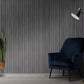 Acoustic Wood Slat Wall Panel - 240cm x 60cm - Grey Colour