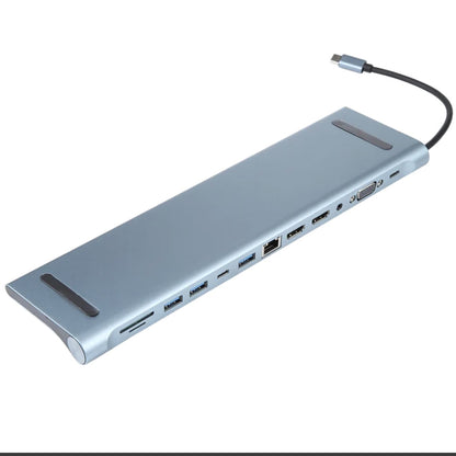 12-in-1 USB-C Hub/Docking Station 4K@30Hz USB 3.0 RJ45 Fast Charging Port