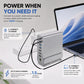 AJP 15-in-1 USB-C Docking Station 100W PD, Dual HDTV 4K@60Hz, DisplayPort, 10Gbps USB, Gigabit Ethernet, SD/TF & Audio