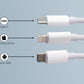 New Replacement For USB TO 3 in 1 Data Charging Cable