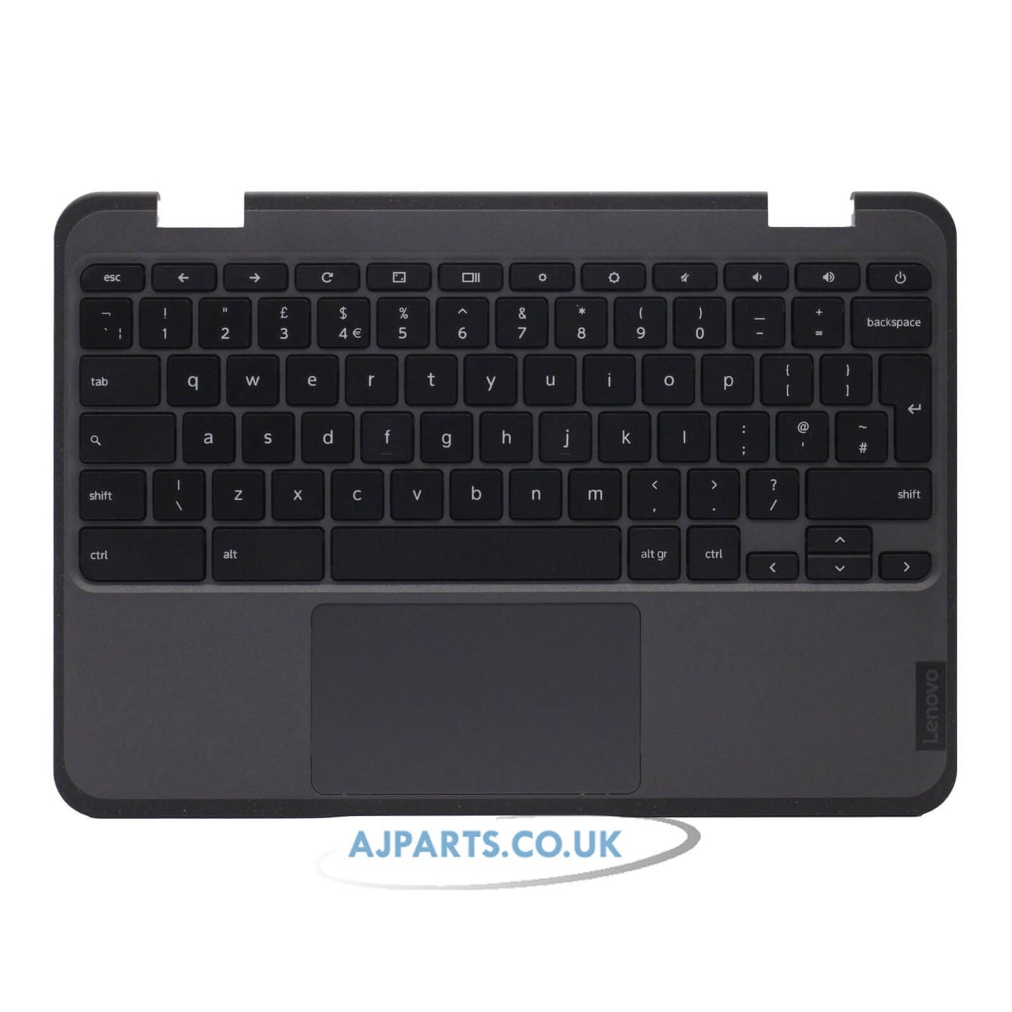 Lenovo 100e Chromebook Gen 3 (Type 82UY) Palmrest UK Layout Replacement Laptop Keyboard with Trackpad