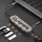 6 in 1 Transparent USB-C Hub For 1 x USB3.0 / 1 x USB2.0 / 1 x HDMI 4K@30Hz / 1 x USB-C PD3.0 / 1 x 3.5mm Audio / 1 x VGA