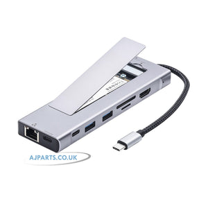 9-in-1 USB C M.2 SSD Enclosure Docking Station 10Gbps 4K HDMI 100W PD USB 3.2 SD TF RJ45 Ethernet