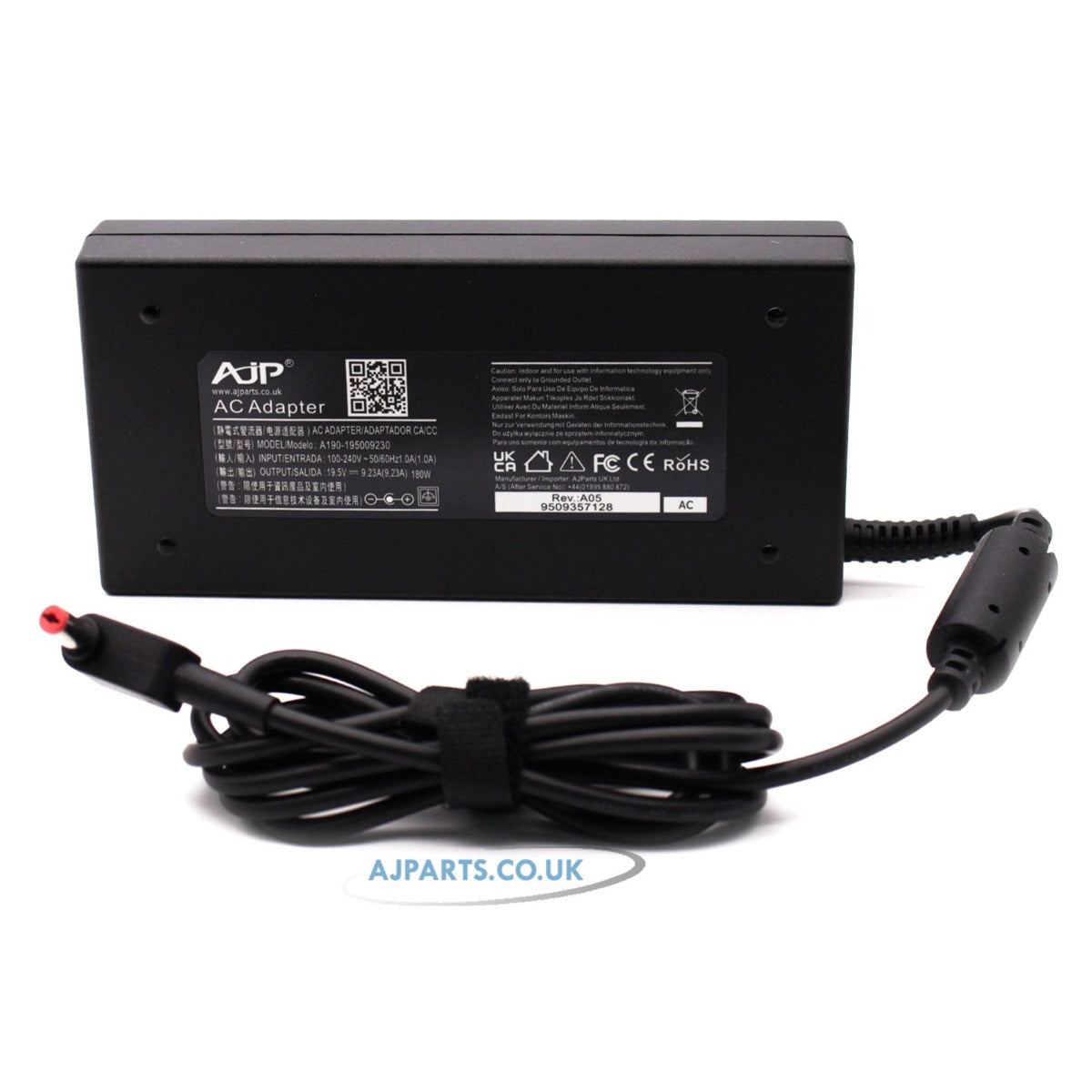 Acer Conceptd 3 CN315-72G-74RU 180W 5.5mm x 1.7mm Tip AJP Replacement Laptop Adapter Charger