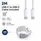 AJP 140W USB-C PD 3.1 Fast Charger UK Plug with 2M USB-C to USB-C Braided Cable