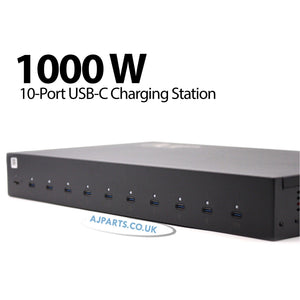 AJP 1000W USB-C Charging Station 10 in 1 for Laptops, Tablets, Phones