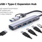 5-in-1 USB 3.0 Hub with USB-C Power Port, 4-Port High-Speed Data Splitter for Laptop & Mobile