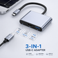 AJP 3-in-1 USB-C Hub Adapter with HDTV 4K@30Hz, USB 3.0 5Gbps & 100W PD Charging