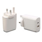 Lenovo 4X21R04800 65W Dual Port USB-C & USB-A White Wall Plug AJP Replacement Charger