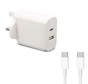 Asus 90NB16B2-M000T0 65W Type-C & USB-A Dual Port White Wall AJP Charger