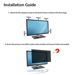 23" Magnetic Privacy Screen Protector 16:09 Aspect Ratio For Desktop Monitor