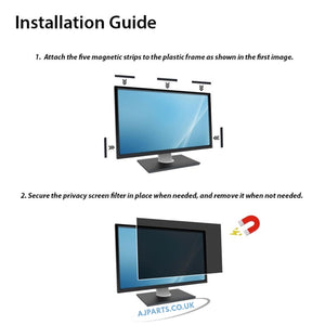 23.8" Monitor Privacy Screen Filter 16:9 Magnetic Anti-Spy Anti-Glare Removable Blue Light Protection