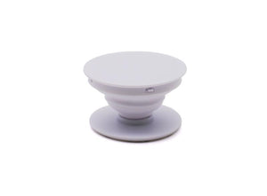 Collapsible White Phone Holder with Expanding Kickstand – Universal Grip for Smartphones & Tablets