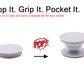 Collapsible White Phone Holder with Expanding Kickstand – Universal Grip for Smartphones & Tablets