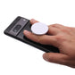 Collapsible White Phone Holder with Expanding Kickstand – Universal Grip for Smartphones & Tablets