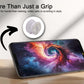 Collapsible White Phone Holder with Expanding Kickstand – Universal Grip for Smartphones & Tablets