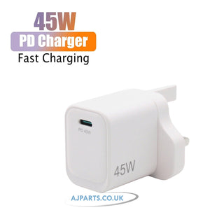 HP Chromebook 14-DB0023DX 45W USB-C PD 3.0 White Wall Plug AJP Replacement Charger