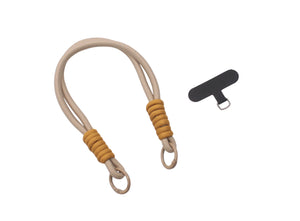 Anti-Theft Phone Wrist Strap Lanyard – Durable Paracord with Metal Clip – Universal Fit (Beige)