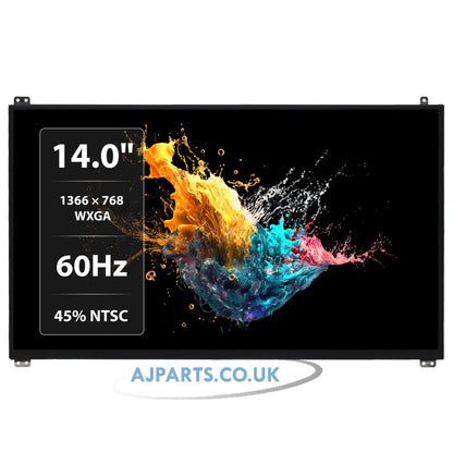 N140BGE-E53 REV.C1 14.0" LED LCD HD 30Pin Laptop Replacement Screen with Brackets