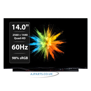 AUO B140QAN02.3 14.0" 2560 x 1440 Quad-HD IPS LED LCD 40Pins Laptop Replacement Screen