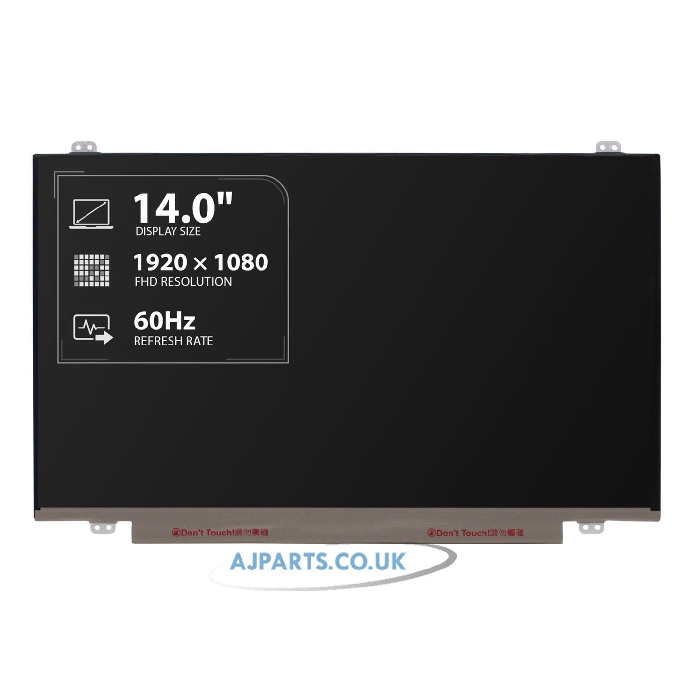 AUO B140HAK01.0 14.0" IPS FHD (1920x1080) 40Pin Replacement Laptop On-Cell Touch Screen with Top and Bottom Brackets