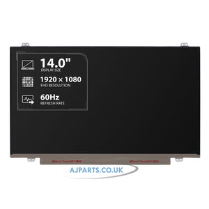 AUO B140HAK01.0 14.0" IPS FHD (1920x1080) 40Pin Replacement Laptop On-Cell Touch Screen with Top and Bottom Brackets