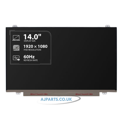 AUO B140HAK01.0 14.0" IPS FHD (1920x1080) 40Pin Replacement Laptop On-Cell Touch Screen with Top and Bottom Brackets