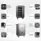 Luxor Lockable 30-Unit Laptop/Tablet USB Type-C Charging Cart, Sliver Steel