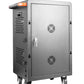 Luxor Lockable 30-Unit Laptop/Tablet USB Type-C Charging Cart, Sliver Steel