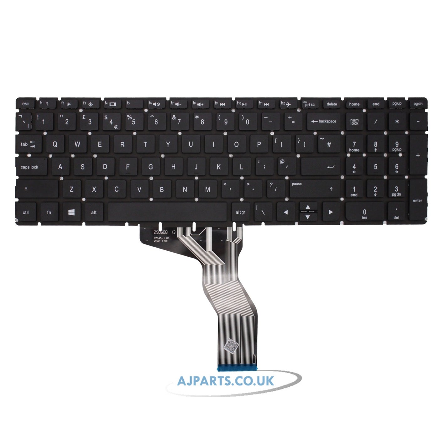 HP Pavilion 15-AB Series US Layout Non-Backlit Replacement Laptop Keyboard Black