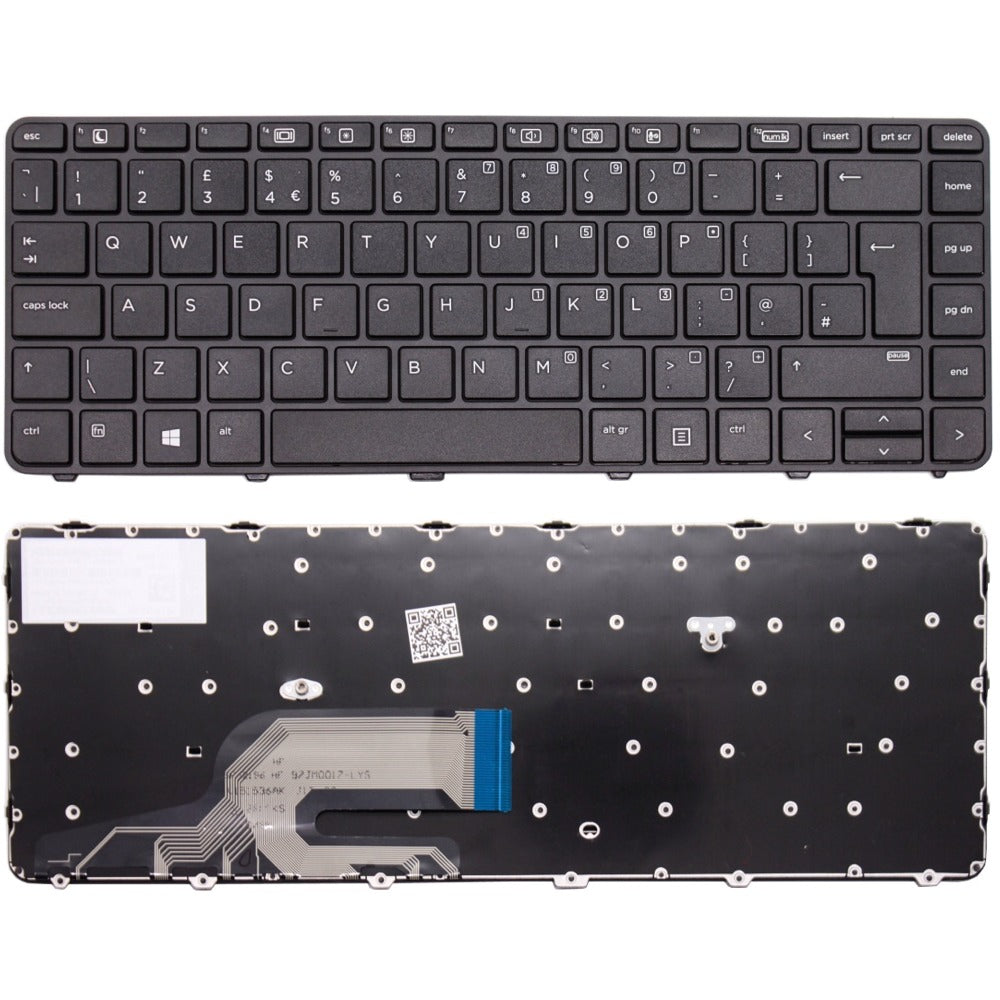 HP 822340-032 UK Layout Non-Backlit Replacement Laptop Keyboard Black