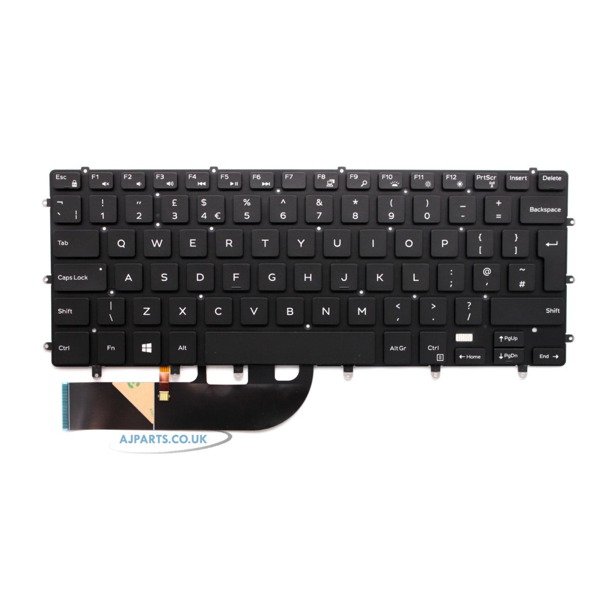 Dell 0F6N3V F6N3V UK Layout Backlit Replacement Laptop Keyboard Black