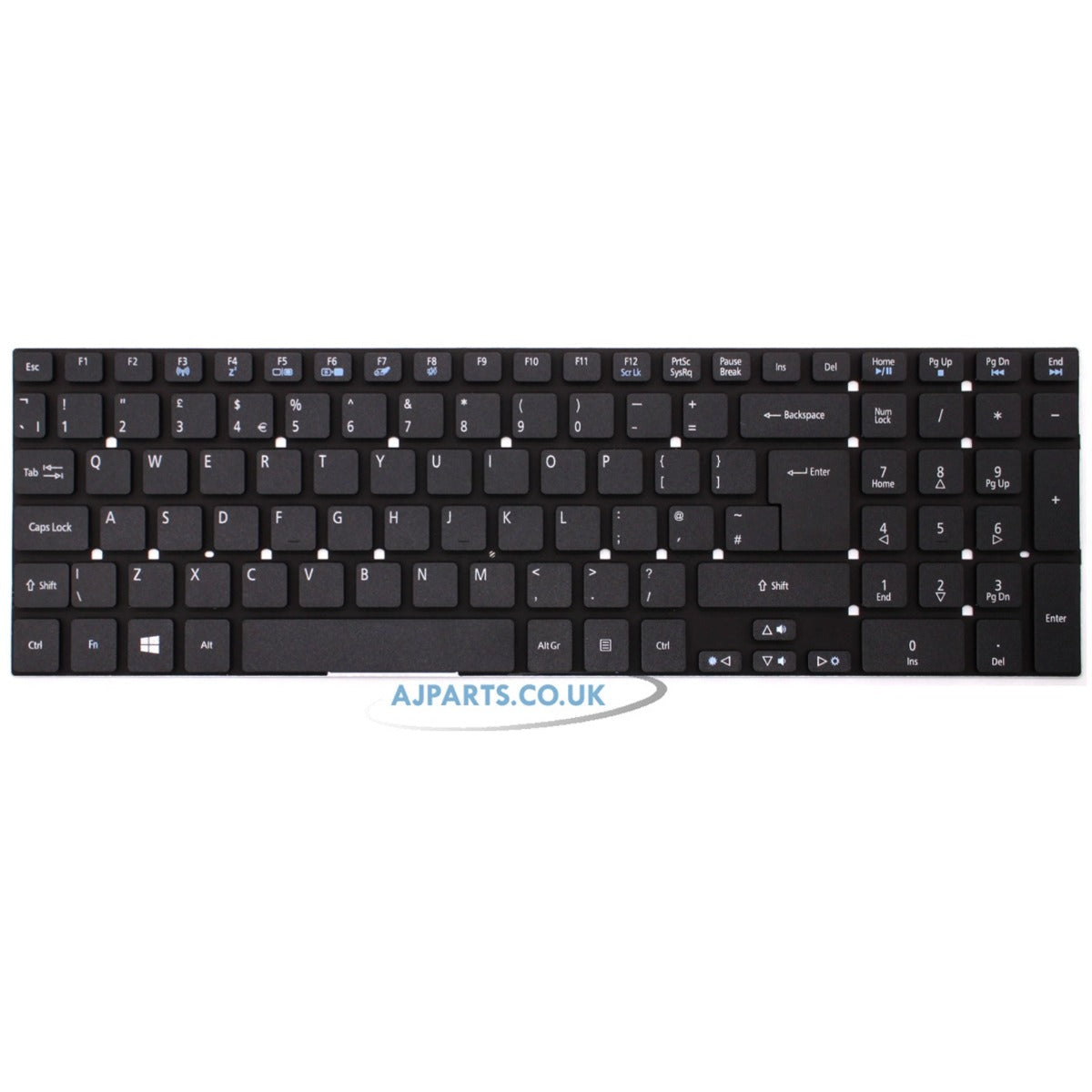 Acer Aspire 5830TG-6614 UK Layout Non-Backlit Laptop Replacement Keyboard Black