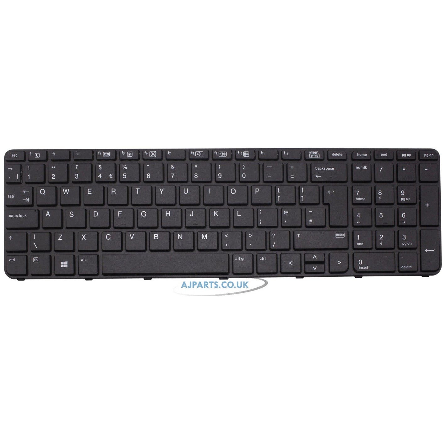 HP 6037B0114501 UK Layout Non-Backlit With Frame Replacement Laptop Keyboard