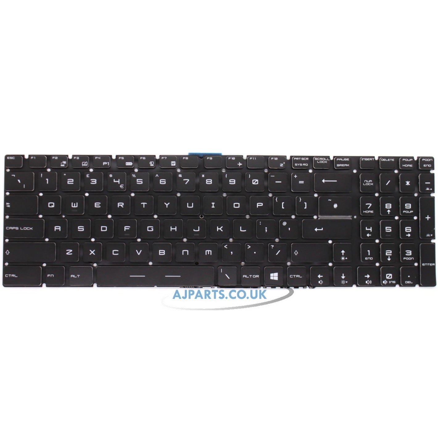 MSI GL72 UK Layout Backlit Replacement Laptop Keyboard Black