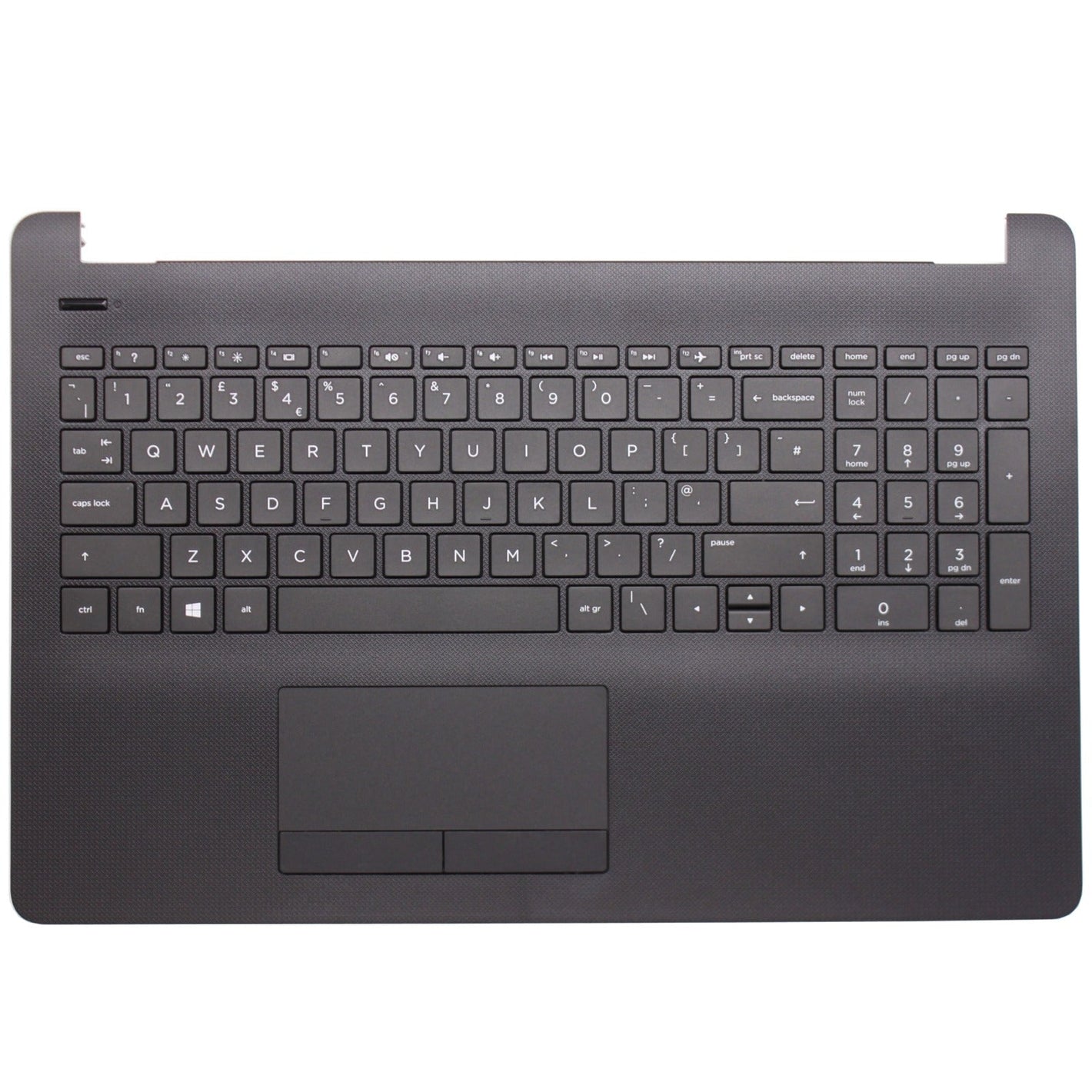 Compatible With HP 15-BS Black UK Black Keyboard Palmrest With Touchpad