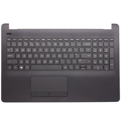 Compatible With HP 15-BS Black UK Black Keyboard Palmrest With Touchpad